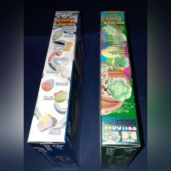 2 Vintage Unopened Boxes of Special Edition Luck Charms cereal from early 1990s - Picture 6 of 10